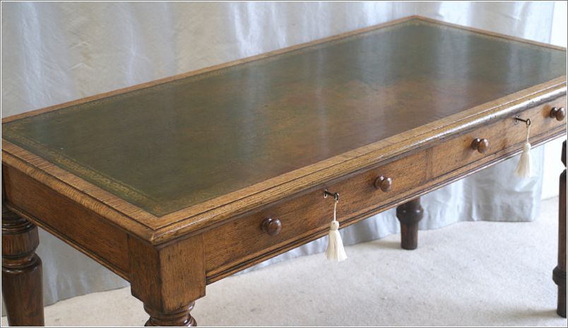 3046 Antique Oak Writing Table by Charles Hindley (9)